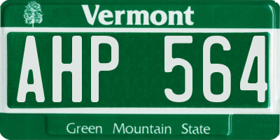 VT license plate AHP564