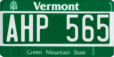 VT license plate AHP565