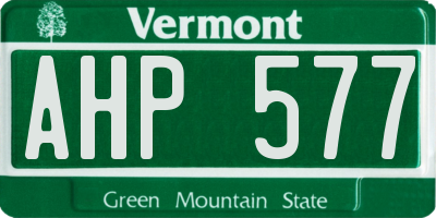 VT license plate AHP577