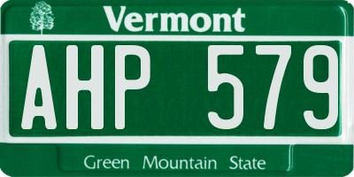 VT license plate AHP579