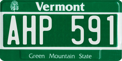 VT license plate AHP591