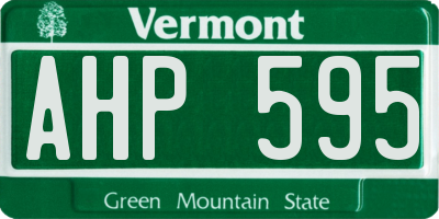VT license plate AHP595