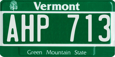 VT license plate AHP713