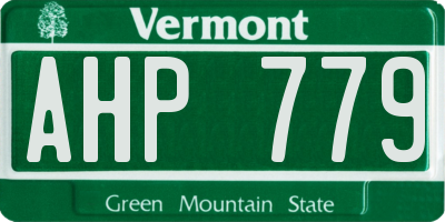 VT license plate AHP779