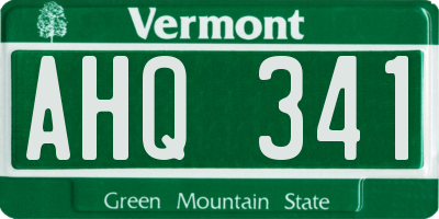 VT license plate AHQ341