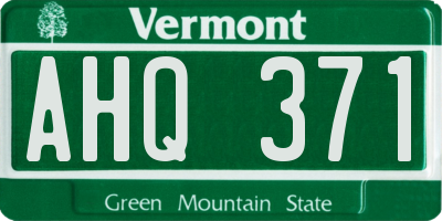 VT license plate AHQ371