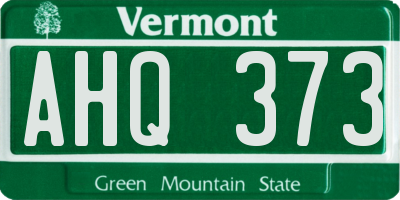VT license plate AHQ373