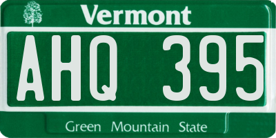 VT license plate AHQ395