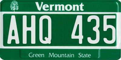 VT license plate AHQ435