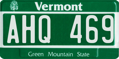 VT license plate AHQ469