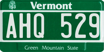 VT license plate AHQ529