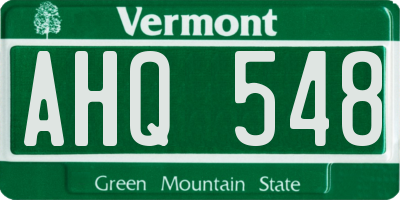 VT license plate AHQ548