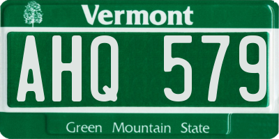 VT license plate AHQ579