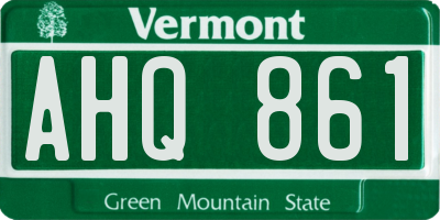 VT license plate AHQ861