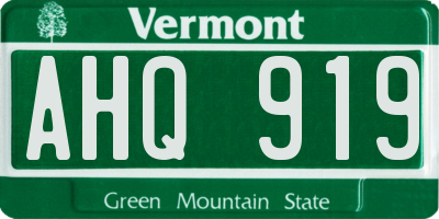 VT license plate AHQ919
