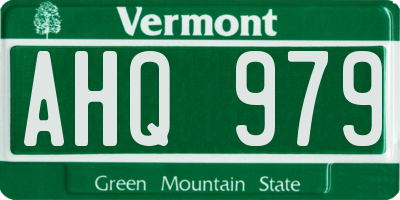 VT license plate AHQ979