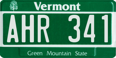 VT license plate AHR341