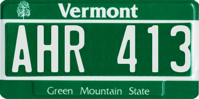 VT license plate AHR413