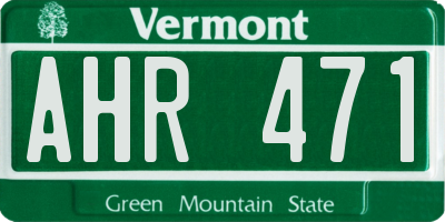 VT license plate AHR471