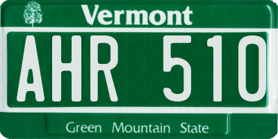 VT license plate AHR510
