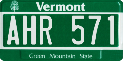 VT license plate AHR571