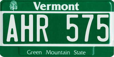 VT license plate AHR575