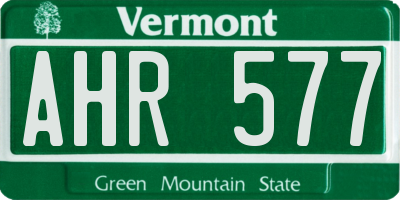 VT license plate AHR577