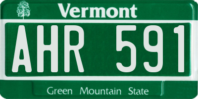 VT license plate AHR591
