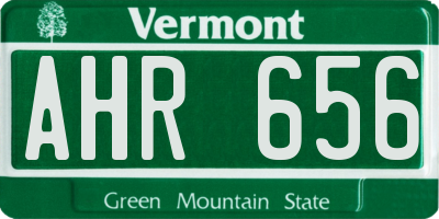 VT license plate AHR656
