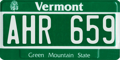 VT license plate AHR659