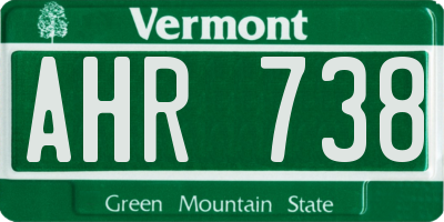 VT license plate AHR738
