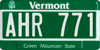 VT license plate AHR771