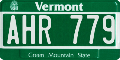 VT license plate AHR779