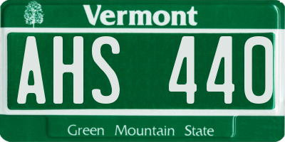 VT license plate AHS440