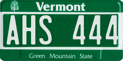 VT license plate AHS444