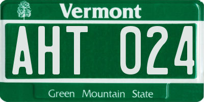 VT license plate AHT024