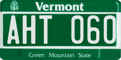 VT license plate AHT060