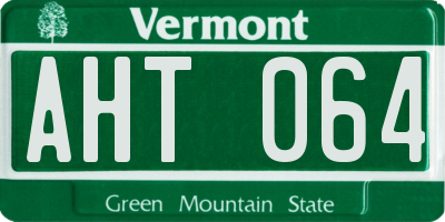 VT license plate AHT064