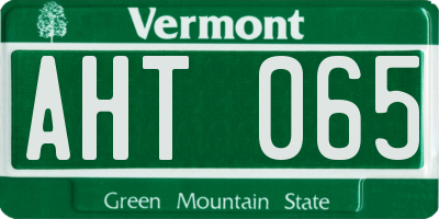 VT license plate AHT065