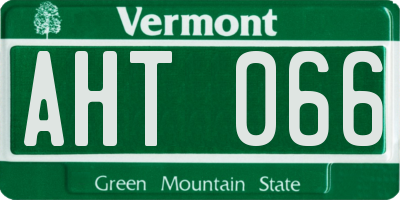 VT license plate AHT066