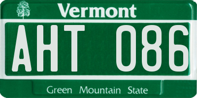 VT license plate AHT086