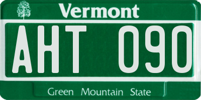 VT license plate AHT090