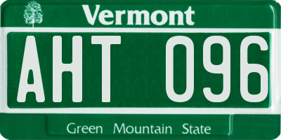 VT license plate AHT096
