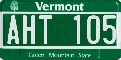 VT license plate AHT105