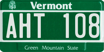 VT license plate AHT108