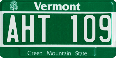 VT license plate AHT109
