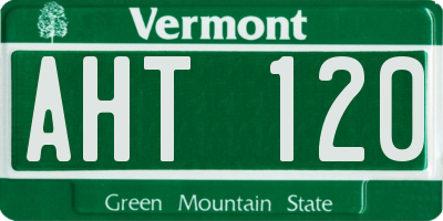 VT license plate AHT120