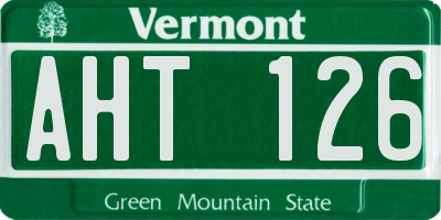 VT license plate AHT126