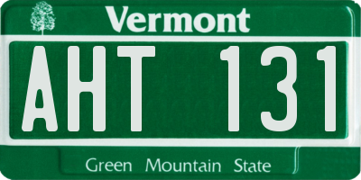 VT license plate AHT131