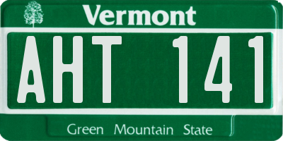VT license plate AHT141